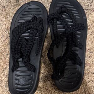 Stylish Black Braided Sandals